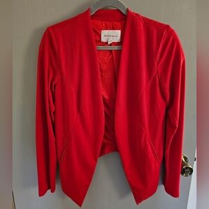 Red high low cardigan